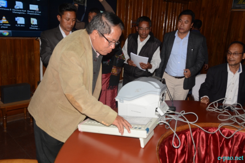 EVM (Electronic Voting Machines) with Voter-verified paper audit trail (VVPAT) at Secretariat, Imphal  :: December 11 2016