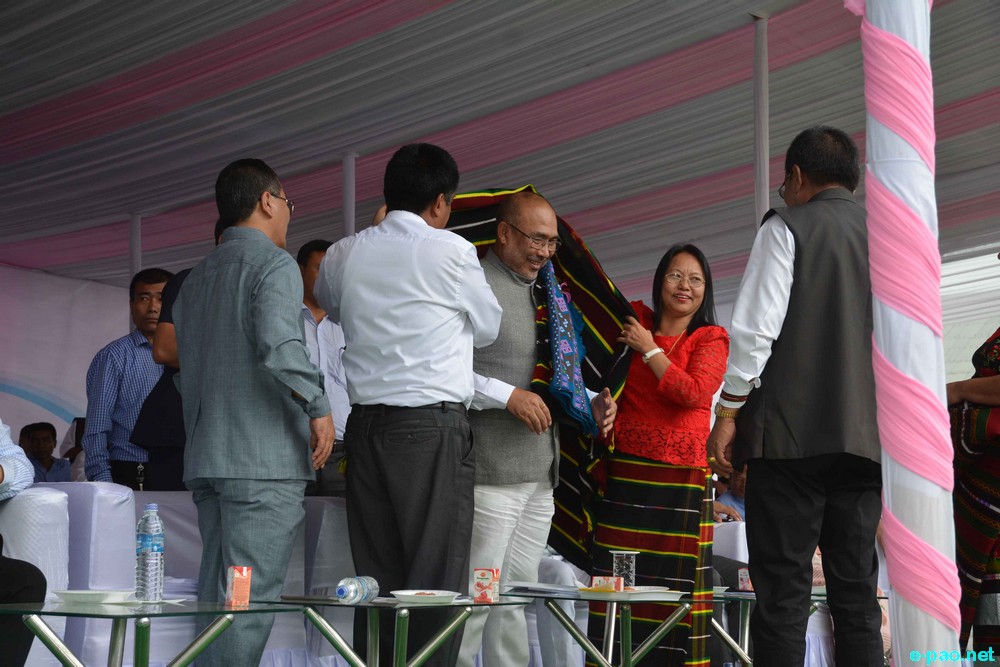 Reception ceremony  for CM Nongthombam Biren at Hiangtam Lamka Public Ground, Churachandpur  :: 12th September 2017