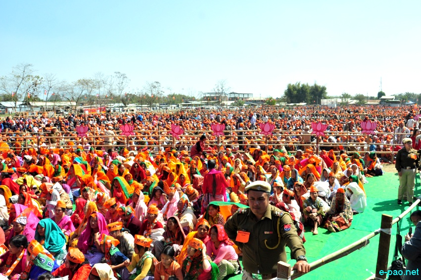 An election campaing by Prime Minister Narendra Modi  at Langjing Achouba ground on 25th February 2017