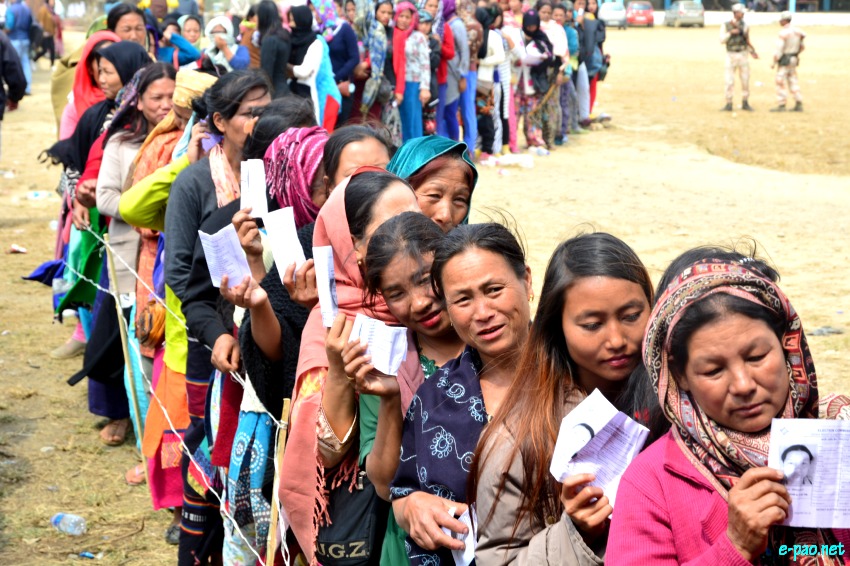 Polling for Second phase of 11th Manipur Legislative Assembly election at  Chandel District ::  08 March 2017 
