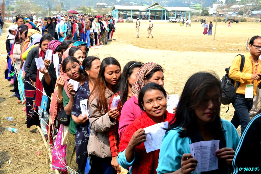 Polling for Second phase of 11th Manipur Legislative Assembly election at  Chandel District ::  08 March 2017