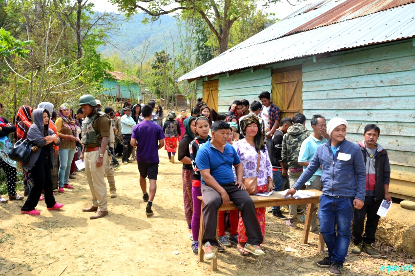 Polling for Second phase of 11th Manipur Legislative Assembly election at  Chandel District ::  08 March 2017