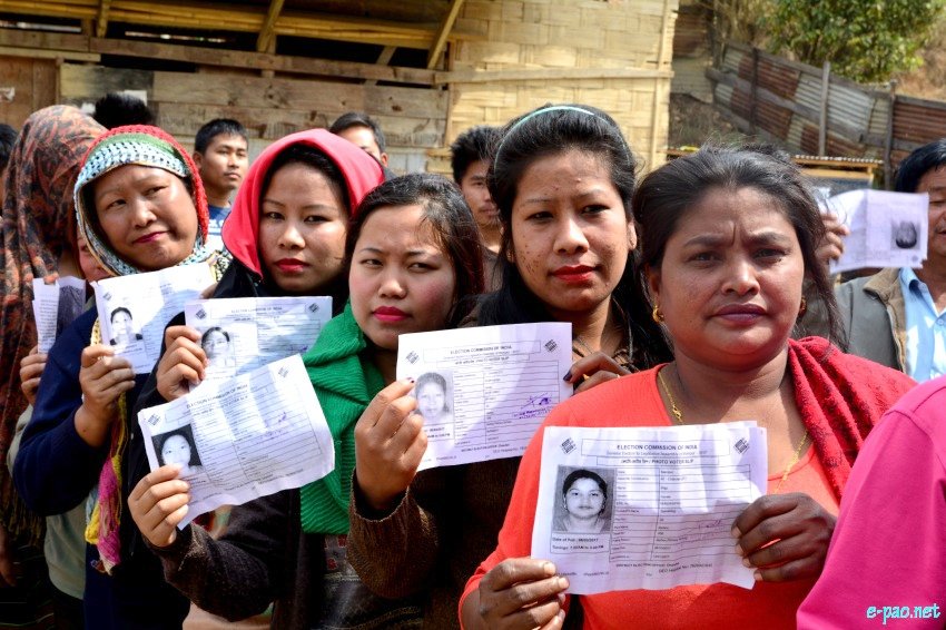 Polling for Second phase of 11th Manipur Legislative Assembly election at  Chandel District ::  08 March 2017