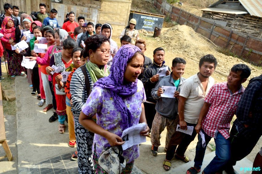 Polling for Second phase of 11th Manipur Legislative Assembly election at  Chandel District ::  08 March 2017