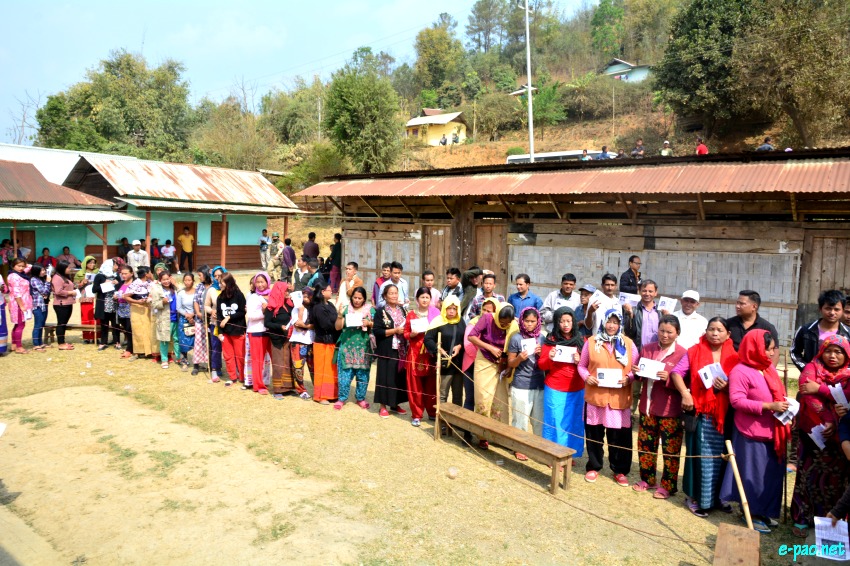 Polling for Second phase of 11th Manipur Legislative Assembly election at  Chandel District ::  08 March 2017