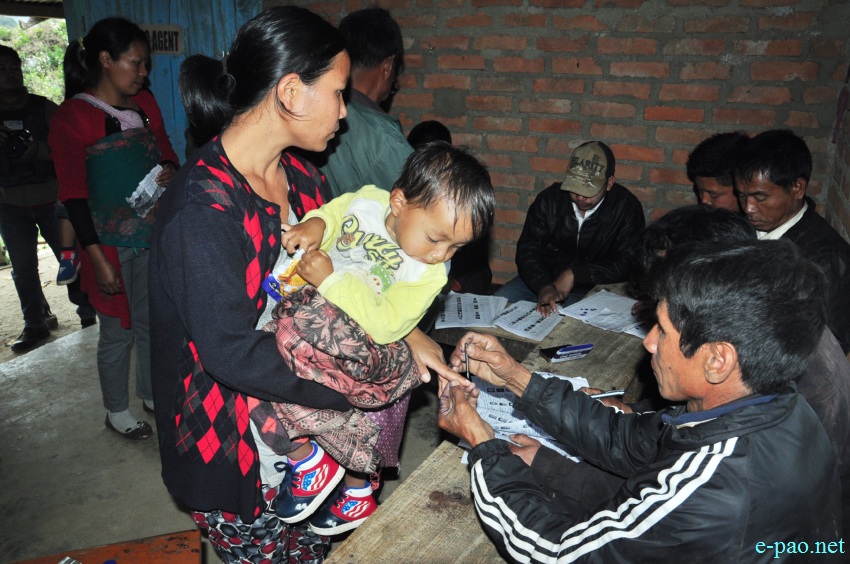 Polling for Second phase of 11th Manipur Legislative Assembly election at  Khoupum, Nungba ::  08 March 2017