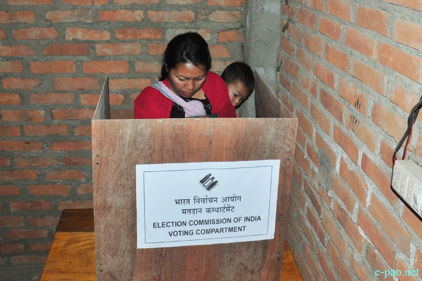 Polling for Second phase of 11th Manipur Legislative Assembly election at  Khoupum, Nungba ::  08 March 2017