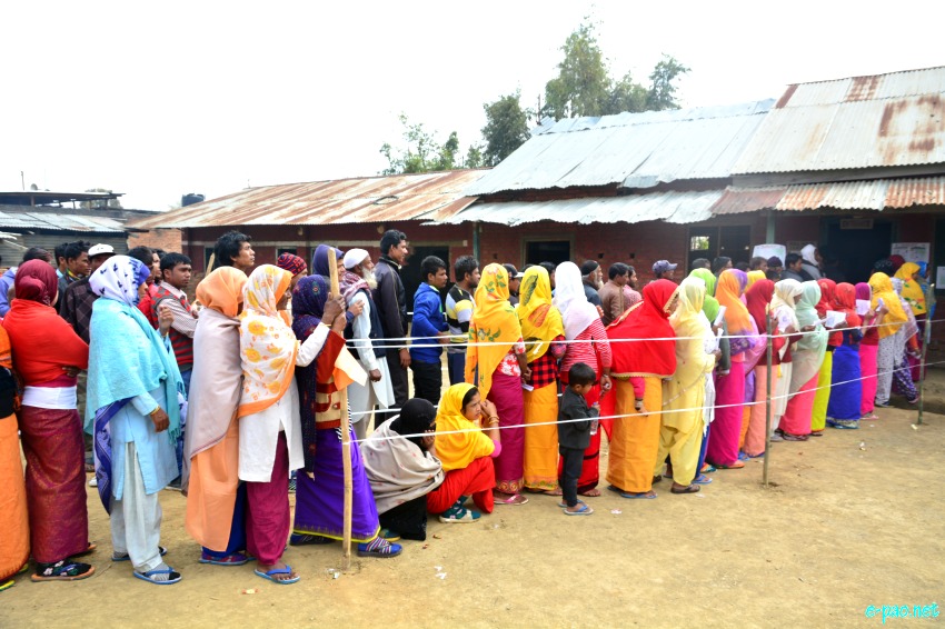 Polling for Second phase of 11th Manipur Legislative Assembly election at  Sora ::  08 March 2017