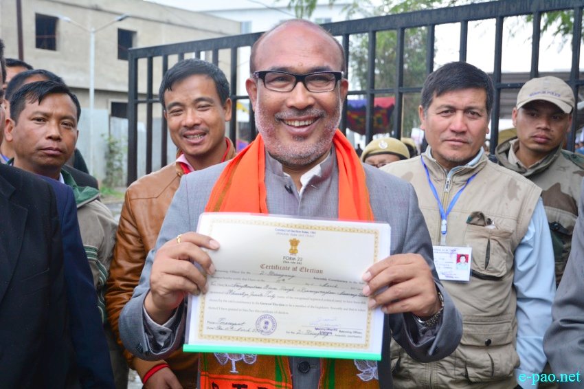Manipur Legislative Assembly Result : Counting and winners at Porompat DC ::  11th March 2017