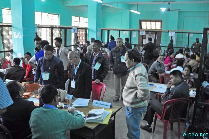 Manipur Legislative Assembly Result : Counting and winners at DC Imphal West Office, Lamphelpat ::  11th March 2017