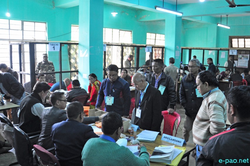 Manipur Legislative Assembly Result : Counting and winners at DC Imphal West Office, Lamphelpat ::  11th March 2017
