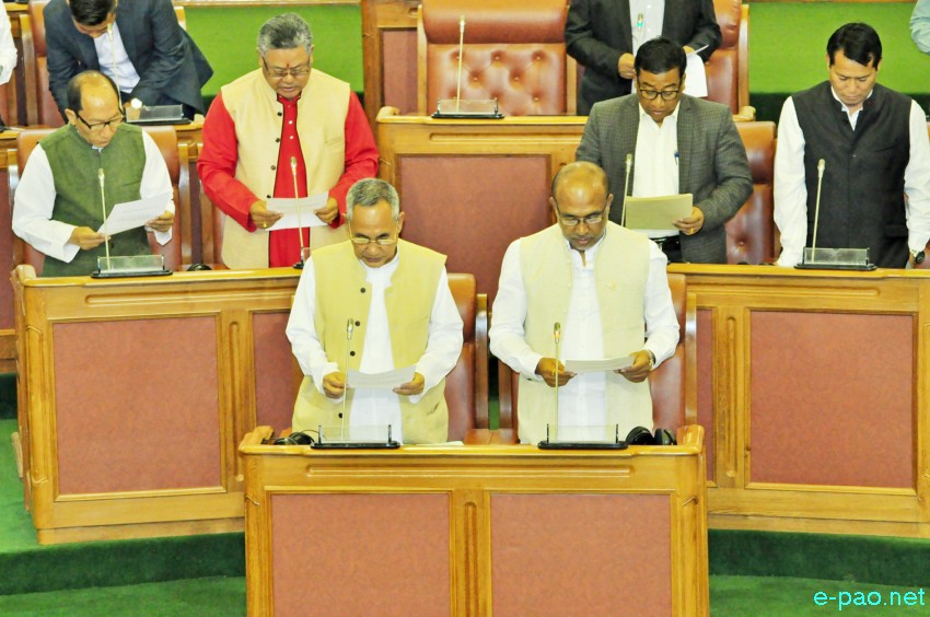 MLAs to 11th Manipur Legislative Assembly took oath of office :: March 19 2017 . 