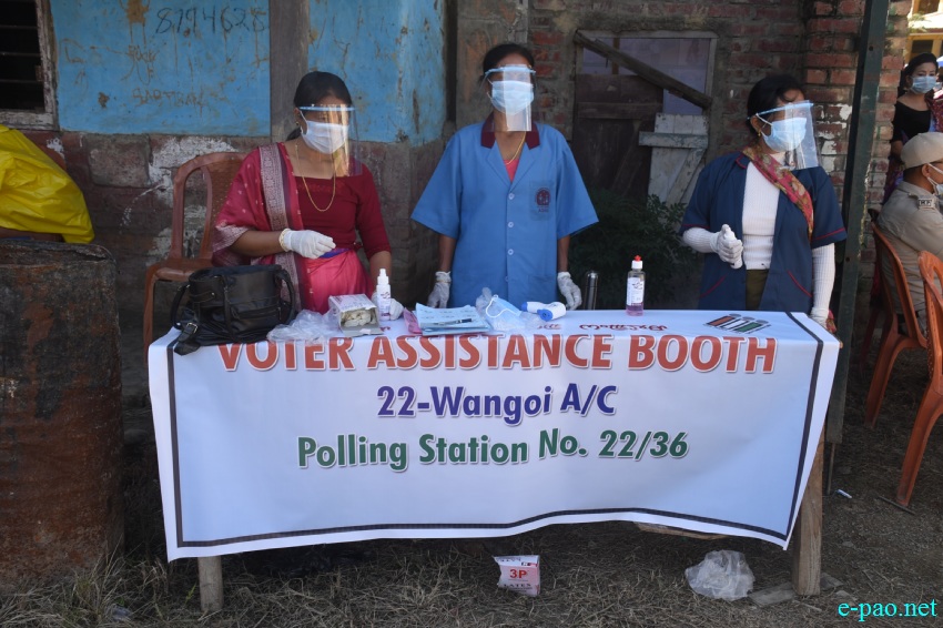 Voters at the by-election at Wangoi Constituency, Manipur :: 7th November 2020