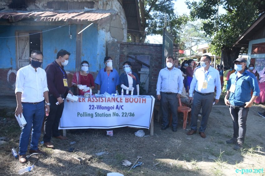 Voters at the by-election at Wangoi Constituency, Manipur :: 7th November 2020