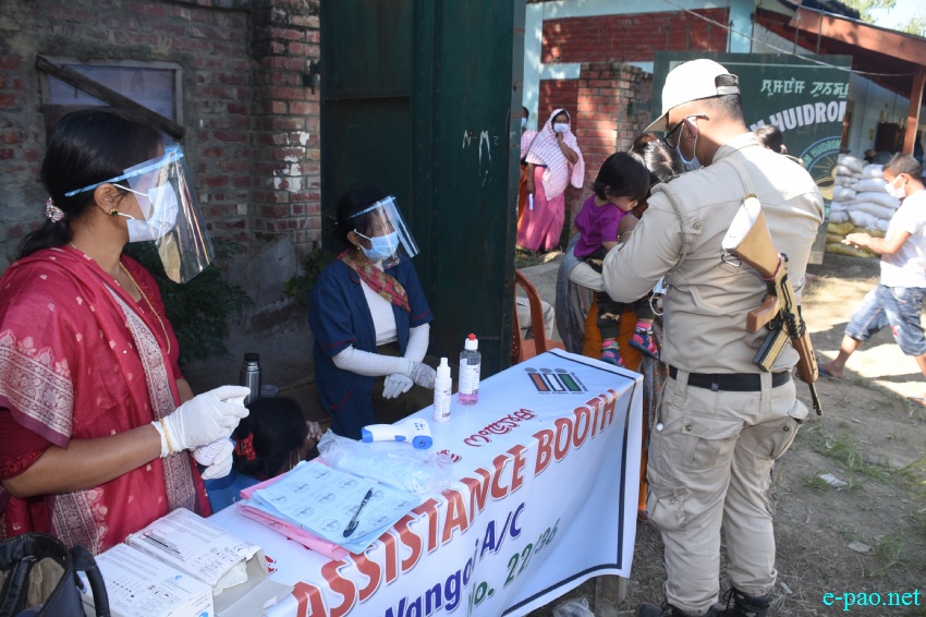 Voters at the by-election at Wangoi Constituency, Manipur :: 7th November 2020