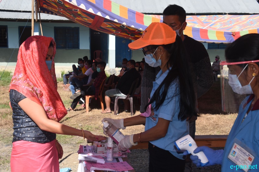 Voters at the by-election at Wangoi Constituency, Manipur :: 7th November 2020