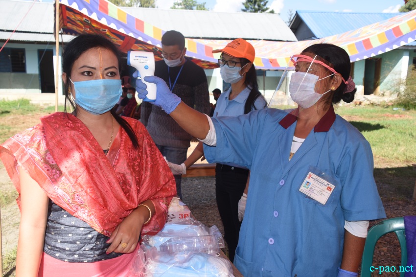 Voters at the by-election at Wangoi Constituency, Manipur :: 7th November 2020