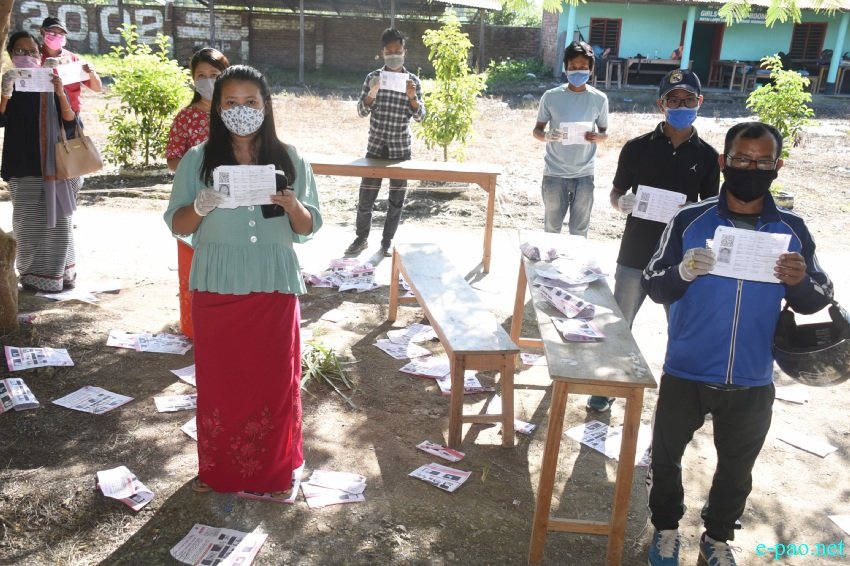 Voters at the by-election at Wangoi Constituency, Manipur :: 7th November 2020
