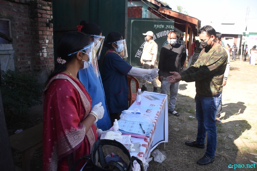 Voters at the by-election at Wangoi Constituency, Manipur :: 7th November 2020