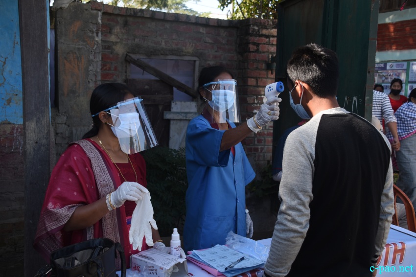 Voters at the by-election at Wangoi Constituency, Manipur :: 7th November 2020