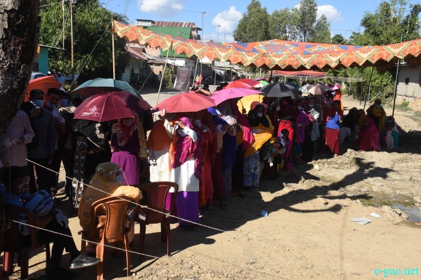 Voters at the by-election at Wangoi Constituency, Manipur :: 7th November 2020