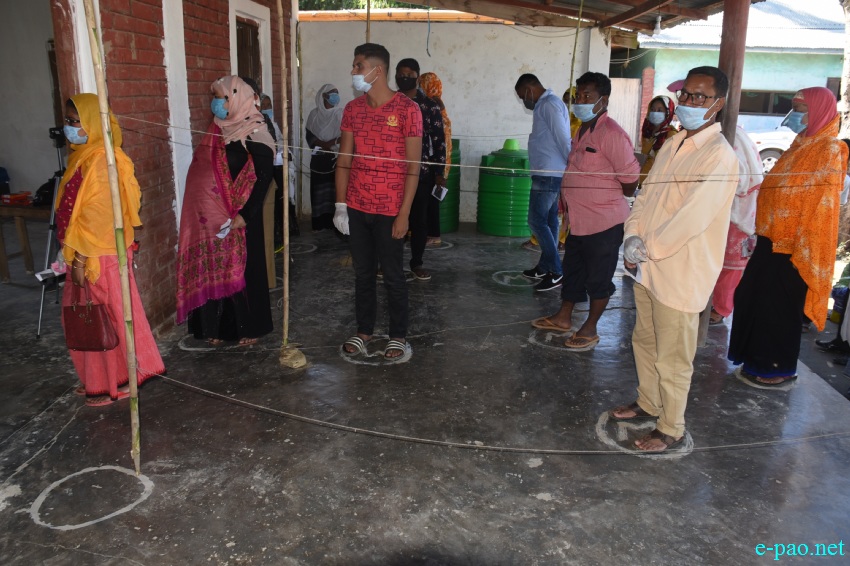 Voters at the by-election at Wangoi Constituency, Manipur :: 7th November 2020