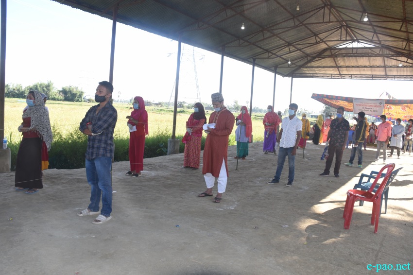 Voters at the by-election at Wangoi Constituency, Manipur :: 7th November 2020