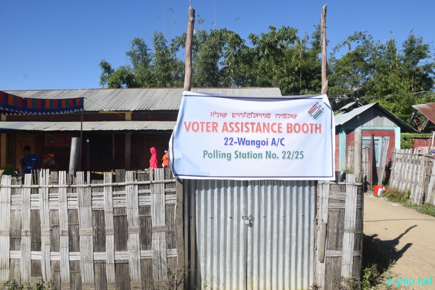 Voters at the by-election at Wangoi Constituency, Manipur :: 7th November 2020