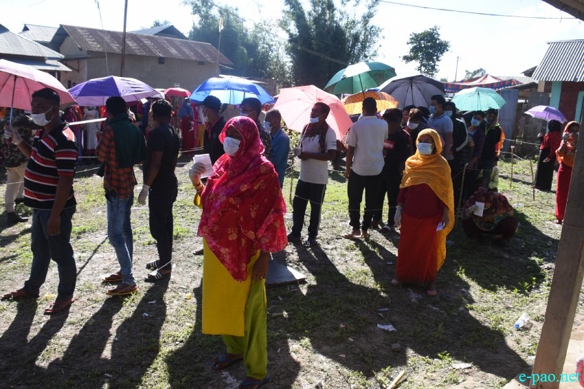 Voters at the by-election at Wangoi Constituency, Manipur :: 7th November 2020