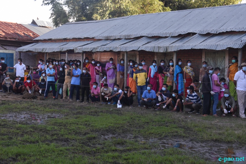 Voters at the by-election at Wangoi Constituency, Manipur :: 7th November 2020