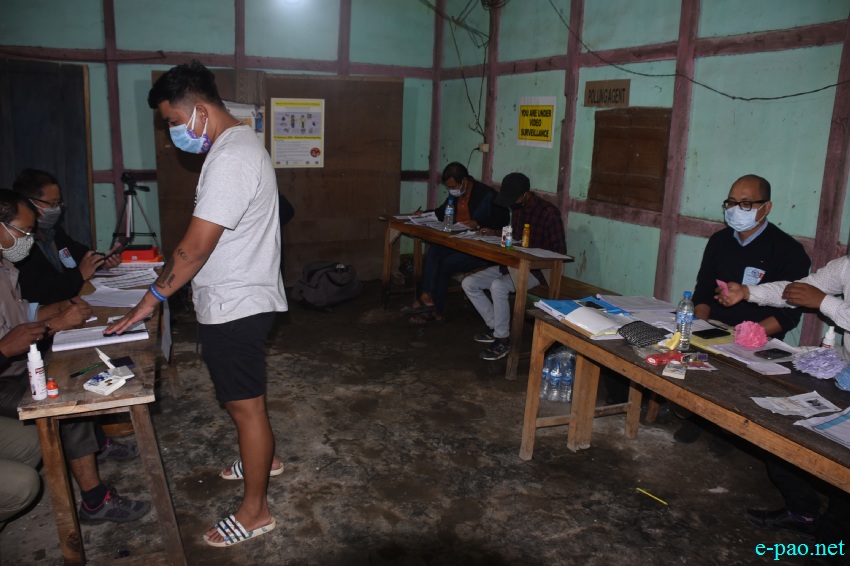 Voters at the by-election at Wangoi Constituency, Manipur :: 7th November 2020