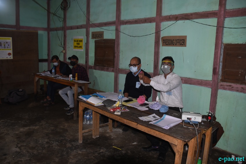 Voters at the by-election at Wangoi Constituency, Manipur :: 7th November 2020