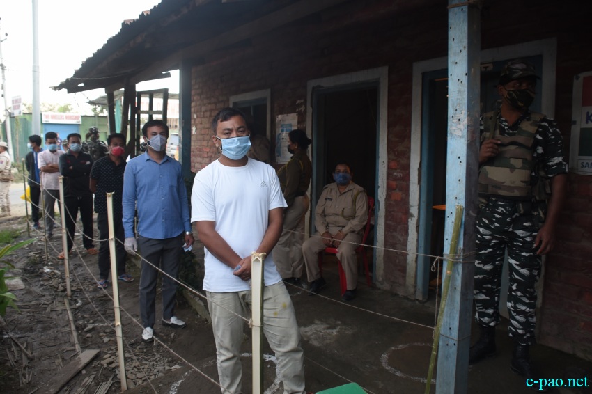 Voters at the by-election at Wangoi Constituency, Manipur :: 7th November 2020