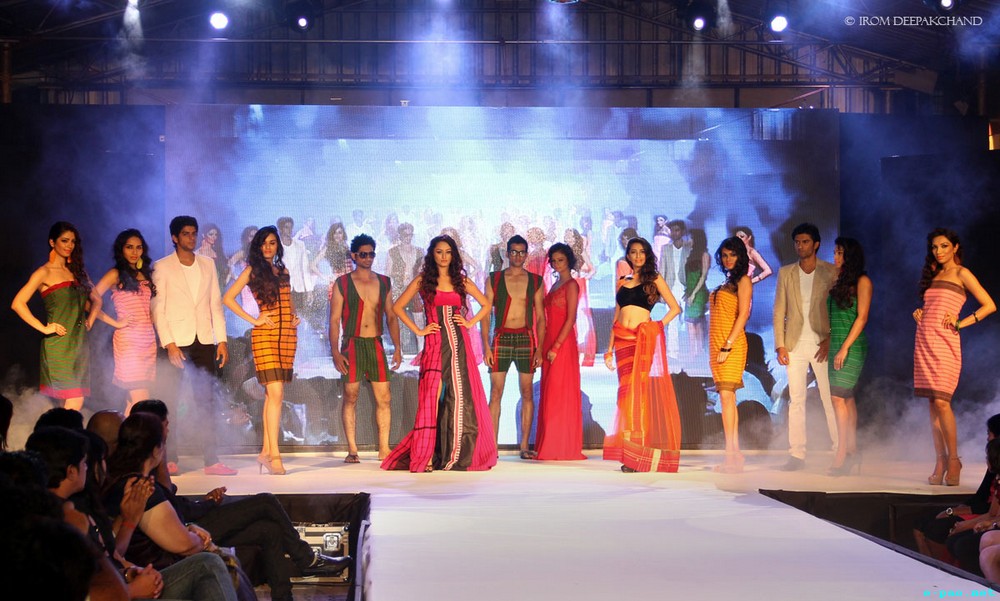 Robert Naorem's Collection inspired from all tribals of Manipur at 'Mysore Fashion Xtravaganza 2013' :: July 2013