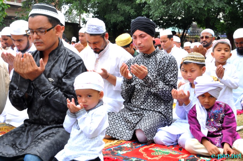 Eid-ul-fitre celebration by Manipuri Muslims  at Hatta, Minuthong,  Imphal :: 09 August 2013