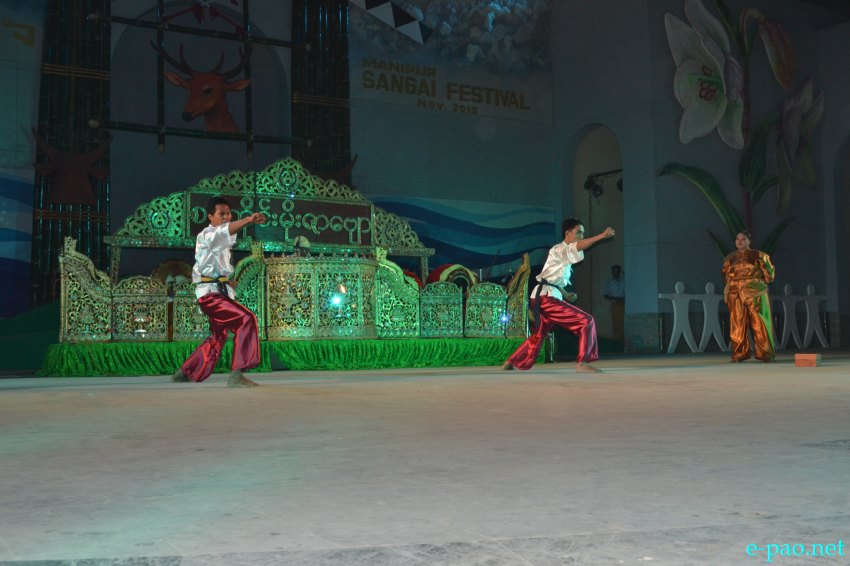 Day 3 :  Cultural programmes performed by Myanmar artistes  at BOAT  at Manipur Sangai Tourism Festival :: November 23 2013