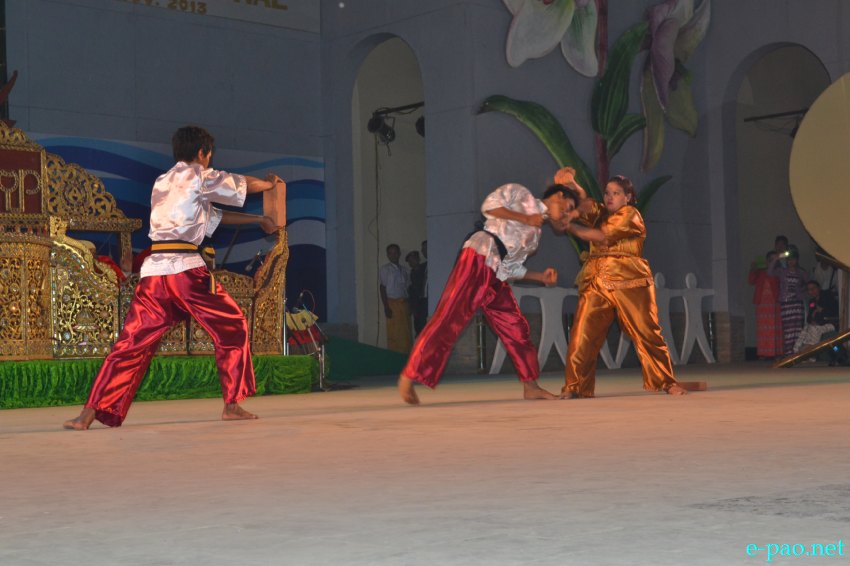 Day 3 :  Cultural programmes performed by Myanmar artistes  at BOAT  at Manipur Sangai Tourism Festival :: November 23 2013
