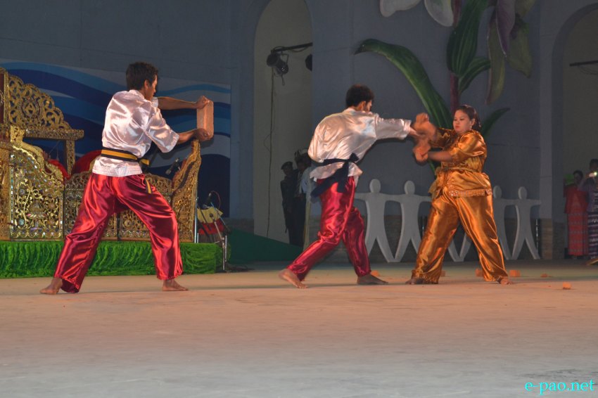 Day 3 :  Cultural programmes performed by Myanmar artistes  at BOAT  at Manipur Sangai Tourism Festival :: November 23 2013