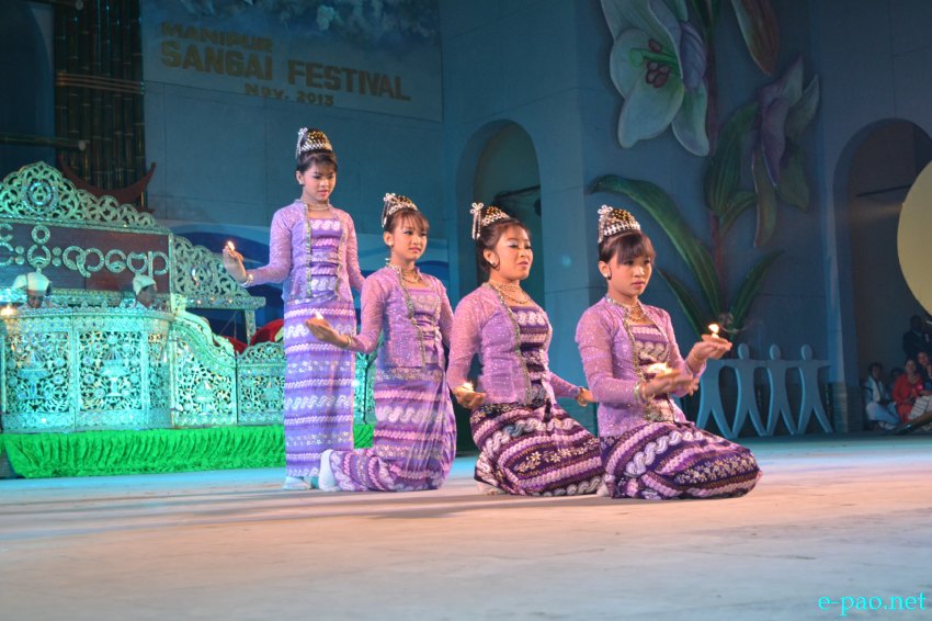 Day 3 :  Cultural programmes performed by Myanmar artistes  at BOAT  at Manipur Sangai Tourism Festival :: November 23 2013