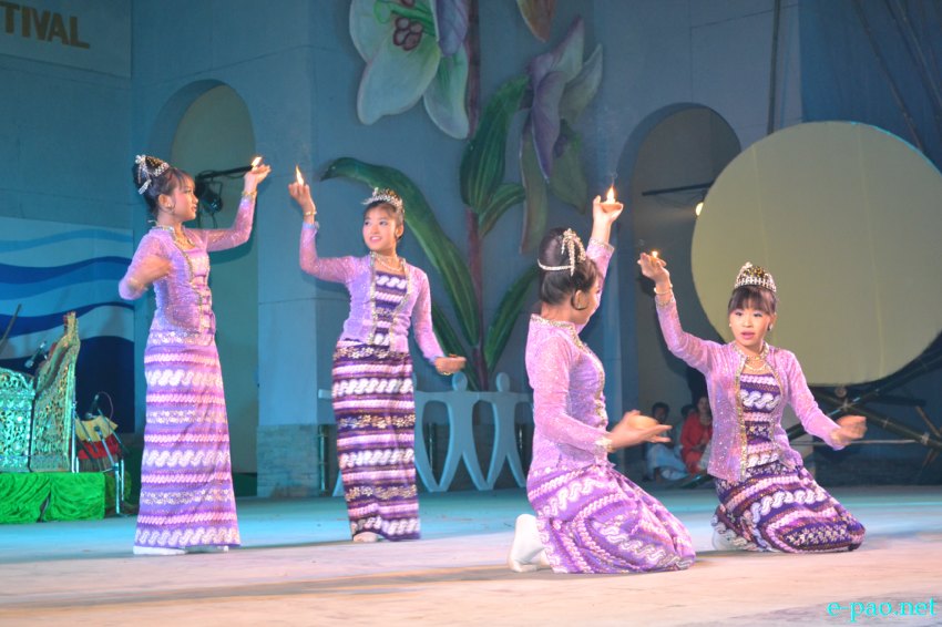 Day 3 :  Cultural programmes performed by Myanmar artistes  at BOAT  at Manipur Sangai Tourism Festival :: November 23 2013
