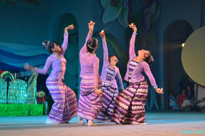 Day 3 :  Cultural programmes performed by Myanmar artistes  at BOAT  at Manipur Sangai Tourism Festival :: November 23 2013