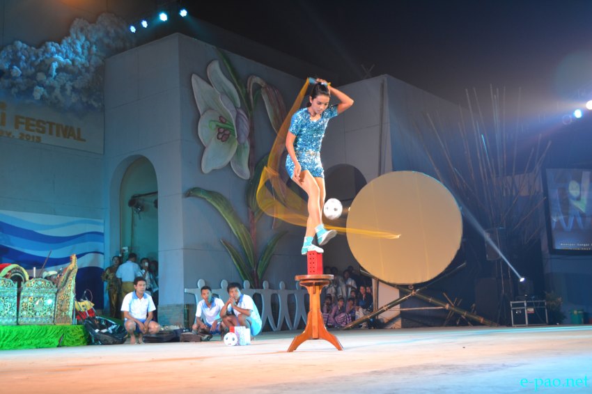 Day 3 :  Cultural programmes performed by Myanmar artistes  at BOAT  at Manipur Sangai Tourism Festival :: November 23 2013