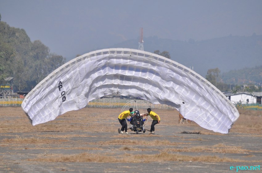 Day 3 : Paragliding at Koirengei by MMTA at Manipur Sangai Tourism Festival 2013 :: November 23 2013