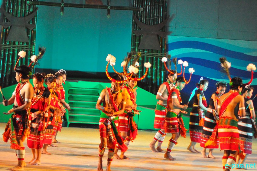 Day 4 : Cultural Dances  by  artistes from Tamenglong District   at Manipur Sangai Tourism Festival 2013  at BOAT :: November 24 2013