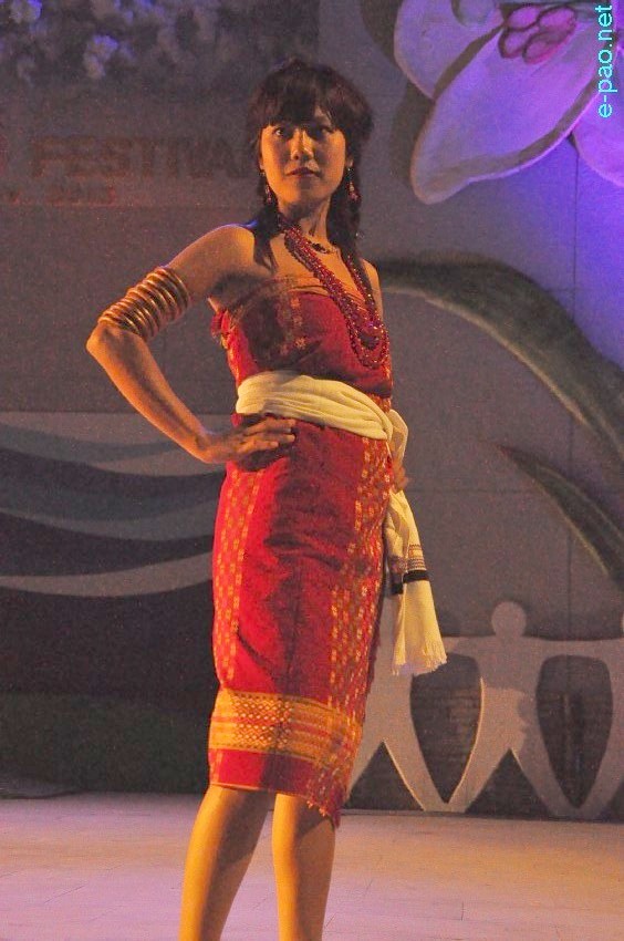 Day 6 : Fashion parade from Chandel District in traditional Attires  at Manipur Sangai Tourism Festival 2013  at BOAT , Imphal :: November 26 2013