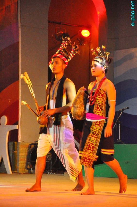 Day 6 : Fashion parade from Chandel District in traditional Attires  at Manipur Sangai Tourism Festival 2013  at BOAT , Imphal :: November 26 2013