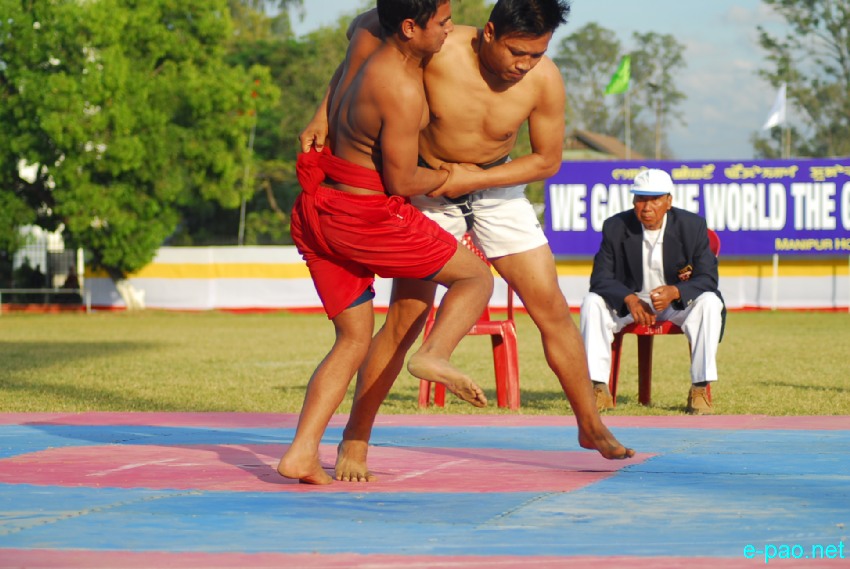 Day 7 :  Mukna, indigenous game of Manipur, played   at Manipur Sangai Tourism Festival 2013  at Mapal Kangjeibung :: November 27 2013
