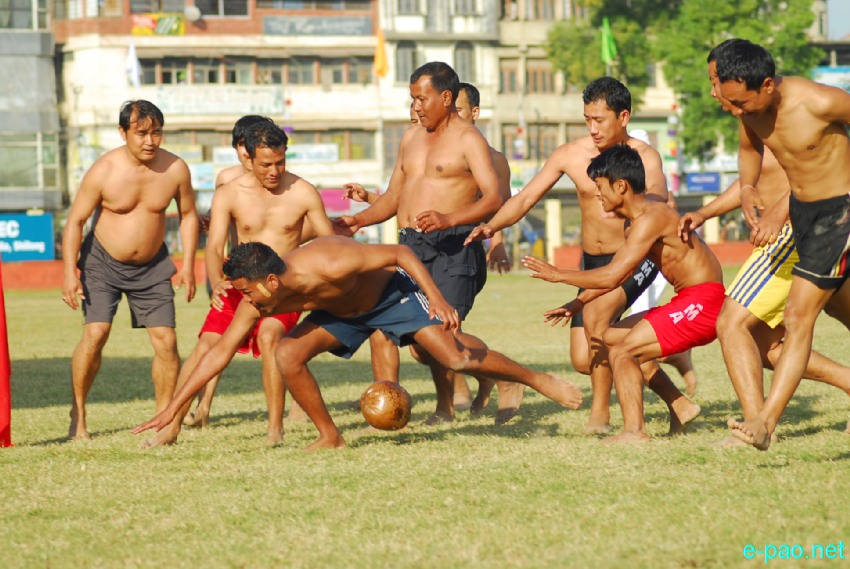Day 7 :  Yubi Lakpi, indigenous game of Manipur , played   at Manipur Sangai Tourism Festival 2013  at Mapal Kangjeibung :: November 27 2013