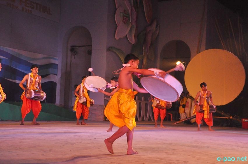 Day 8 : Dhol Dholok Cholom  performance  at Manipur Sangai Tourism Festival 2013  at BOAT, Imphal :: November 28 2013