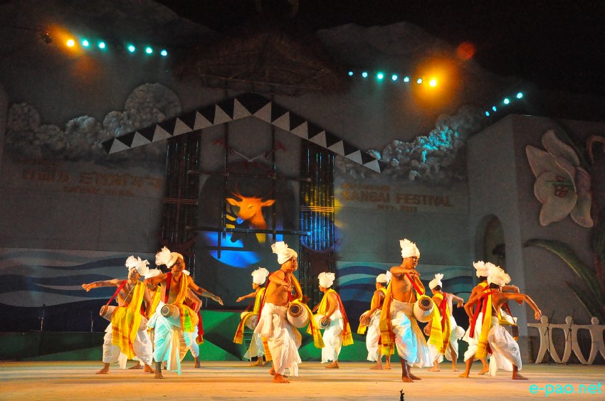 Day 8 : Punglon Cholom  performance  at Manipur Sangai Tourism Festival 2013  at BOAT, Imphal :: November 28 2013